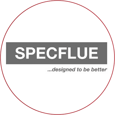 SPECFLUE logo SPECFLUE logo with slogan "designed to be better"
